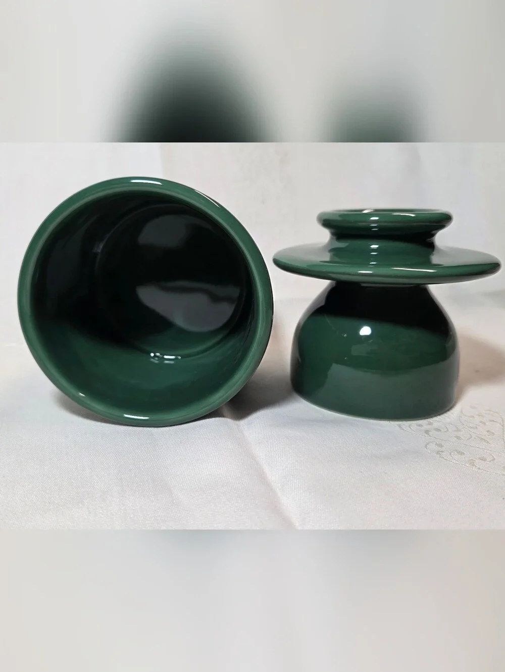 Forest Green Ceramic Butter Bell | French Butter Keeper Crock